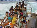Boat trip and fishing tour on the new years day with the orphans from nun Giselas orphanage 